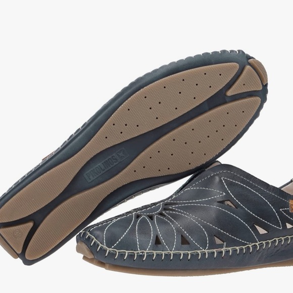 Pikolinos womens jerez navy blue leather moccasins loafers shoes - Picture 4 of 16